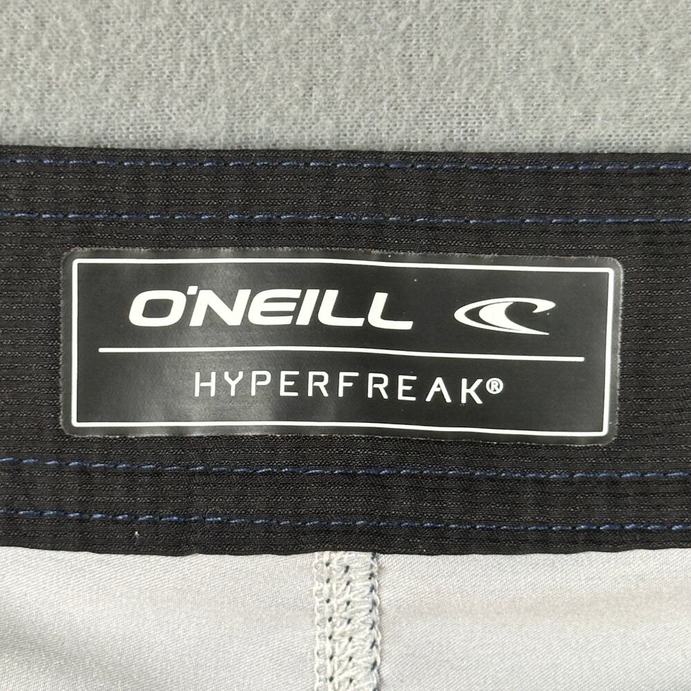 O’Neill Hyperfreak Boardshorts 34 Striped Surf Swim Trunks Stretch - Picture 2 of 6